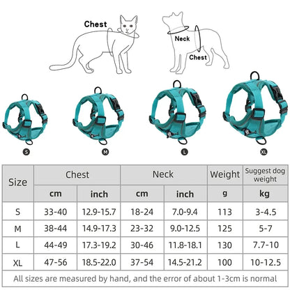 Reflective Pet Harness & Leash Set – Adjustable Mesh for Cats & Small Dogs - Willen