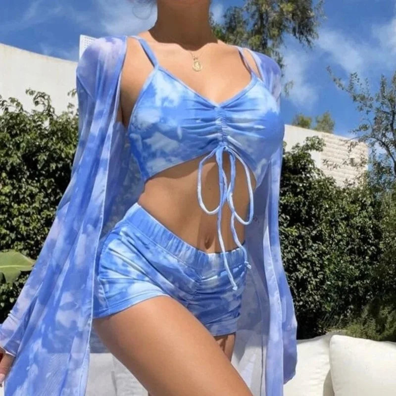 SunFlair 3-in-1 Swim Set – Tankini Top, Boyshorts & Skirt Cover-Up - Willen