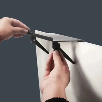 Screen-Top Clamp Shelf – Tool-Free Mount, Black ABS - Willen