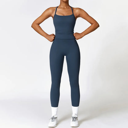 Seamless 2-Piece Yoga & Fitness Set – Nylon, Breathable - Willen