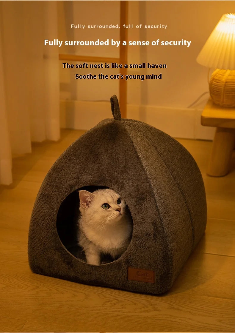 CozyHide Pet Tent – Velvet Indoor Enclosed Bed for Cats and Small Dogs - Willen