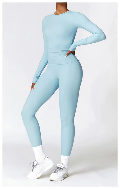 Seamless 2-Piece Yoga & Fitness Set – Nylon, Breathable - Willen