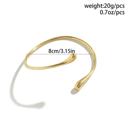 Upper Arm Cuff Bracelet – Adjustable Geometric Water Drop Design - Willen