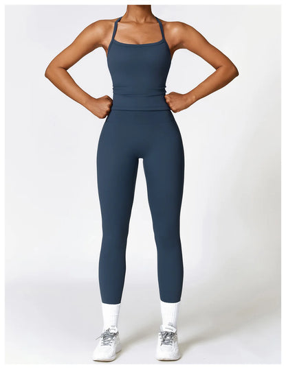 Seamless 2-Piece Yoga & Fitness Set – Nylon, Breathable - Willen