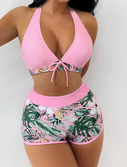 2-Piece Bikini Set – Halter Top & Short-Style Bottoms - Willen