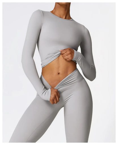 Seamless 2-Piece Yoga & Fitness Set – Nylon, Breathable - Willen