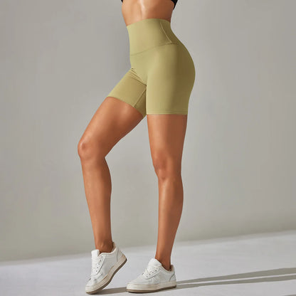 High-Waist Yoga Shorts – Seamless Nylon-Spandex Activewear for Women - Willen