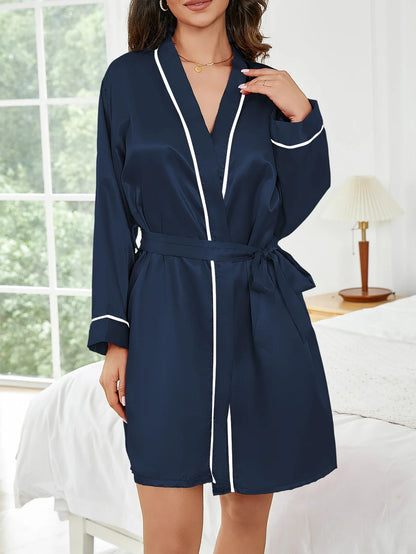 AiryCharm Thin Sleepwear Robe – Lightweight Long-Sleeve Loungewear for Women - Willen