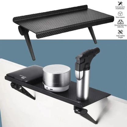 Screen-Top Clamp Shelf – Tool-Free Mount, Black ABS - Willen