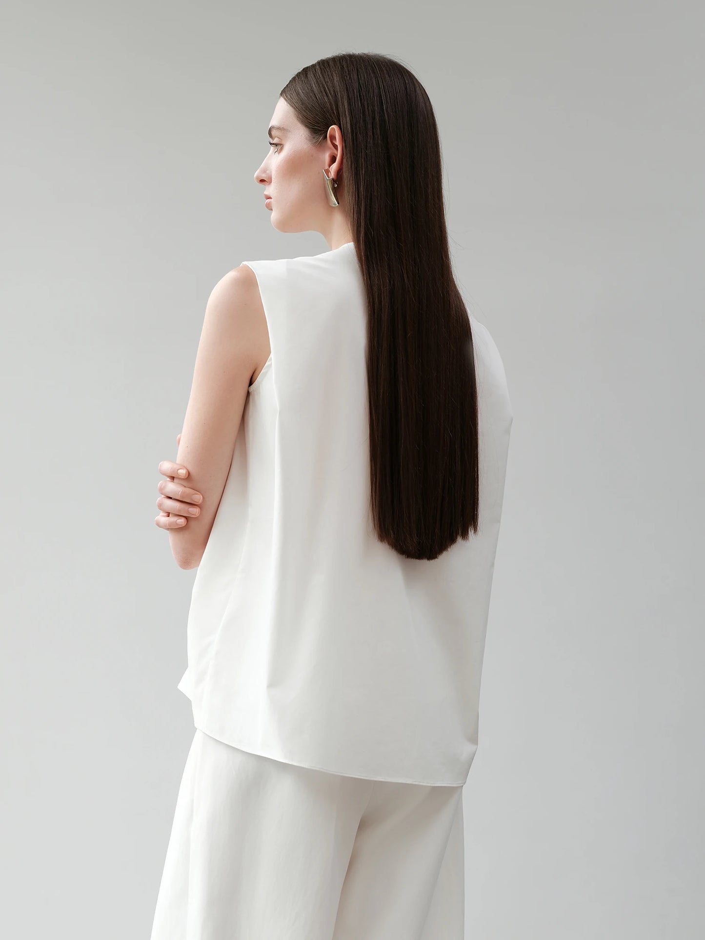 SummerEase Textured Blouse – 100% Cotton Sleeveless Crinkle Top - Willen