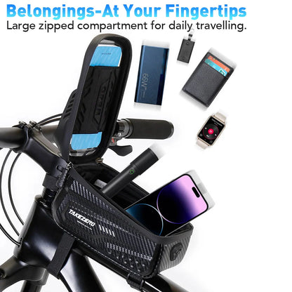 Waterproof Bike Top Tube Bag – Phone Holder & Storage Case - Willen