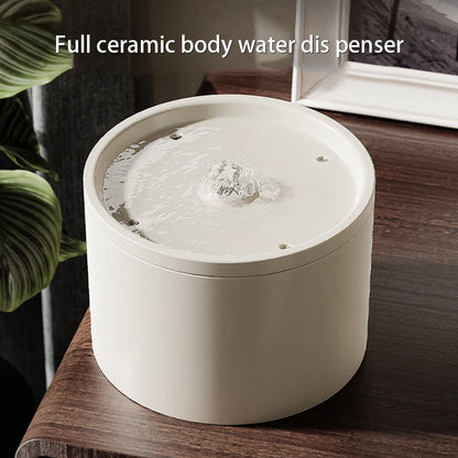 Ceramic Pet Water Fountain – Quiet Circulation, USB-Powered - Willen