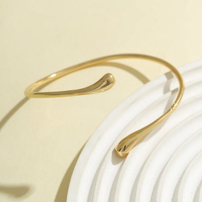 Upper Arm Cuff Bracelet – Adjustable Geometric Water Drop Design - Willen