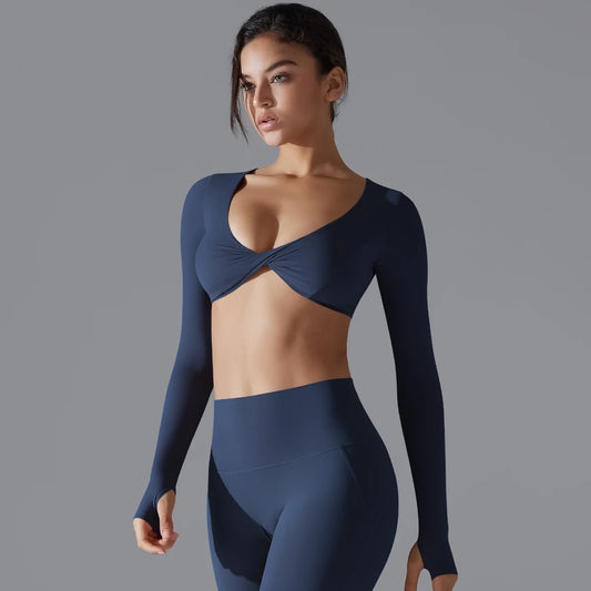 Long Sleeve Sports Bra – Quick-Dry, Breathable Fit for Yoga & Gym - Willen