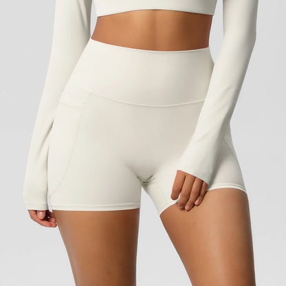 High-Waist Cycling & Gym Shorts – Quick-Dry Fabric with Pockets - Willen