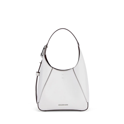 Women’s Flat Bucket Bag – Split Leather, Adjustable Strap, Neutral Color - Willen