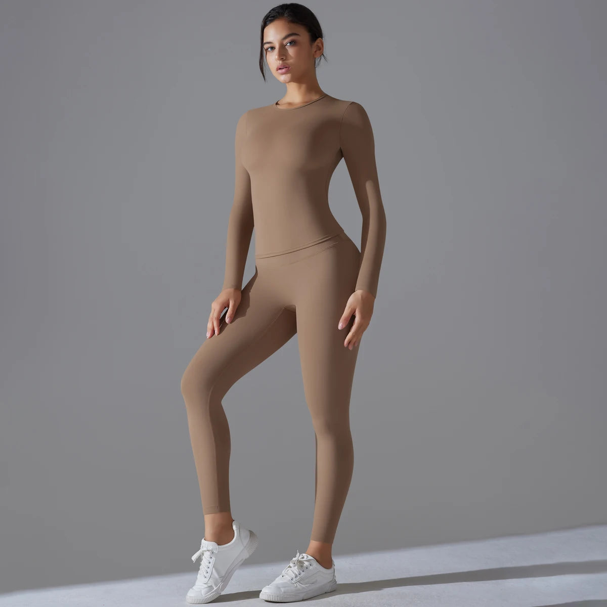 2-Piece Yoga & Fitness Set – Long-Sleeve Top & High-Waist Leggings - Willen