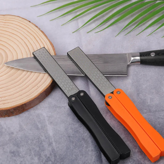 Dual-Sided Pocket Sharpening Stone – 400/600 Grit, Folding Case - Willen