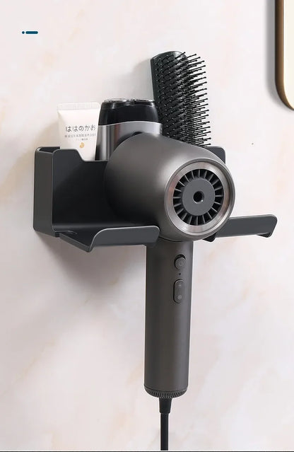 Wall-Mounted Hair Dryer Holder – Punch-Free Install, ABS Plastic - Willen
