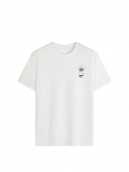 PalmEase Cotton Tee – Lightweight Cotton T-Shirt with Palm Tree Print - Willen