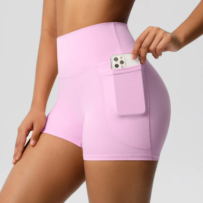 High-Waist Cycling & Gym Shorts – Quick-Dry Fabric with Pockets - Willen