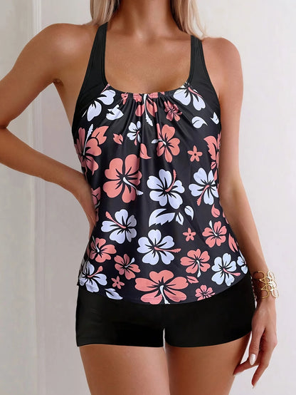 BloomVibe Swimwear – Two-Piece Tankini Set with Vest Top and Boyshorts - Willen