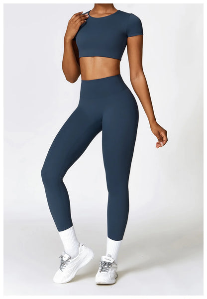 Seamless 2-Piece Yoga & Fitness Set – Nylon, Breathable - Willen