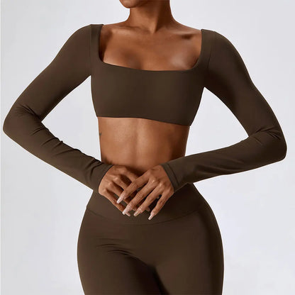 Seamless Active Crop Top – Long Sleeves & Flexible Fit for Training - Willen