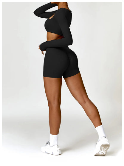 High-Waist Seamless Yoga Shorts – Breathable Stretch Fit for Active Comfort - Willen