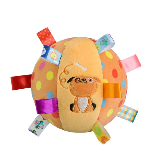 Durable Plush Dog Ball Toy – With Bell and Handle - Willen