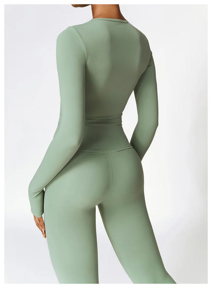 Seamless 2-Piece Yoga & Fitness Set – Nylon, Breathable - Willen