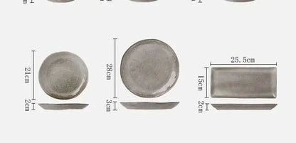 Nordic Glazed Ceramic Dish – Round Blue, Heat-Resistant - Willen