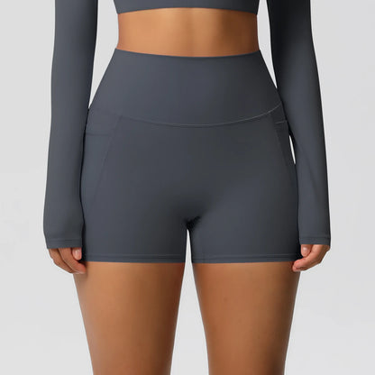 High-Waist Cycling & Gym Shorts – Quick-Dry Fabric with Pockets - Willen