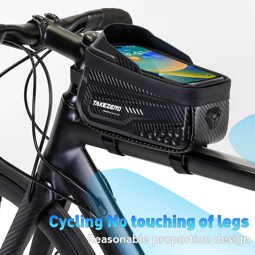 Waterproof Bike Top Tube Bag – Phone Holder & Storage Case - Willen