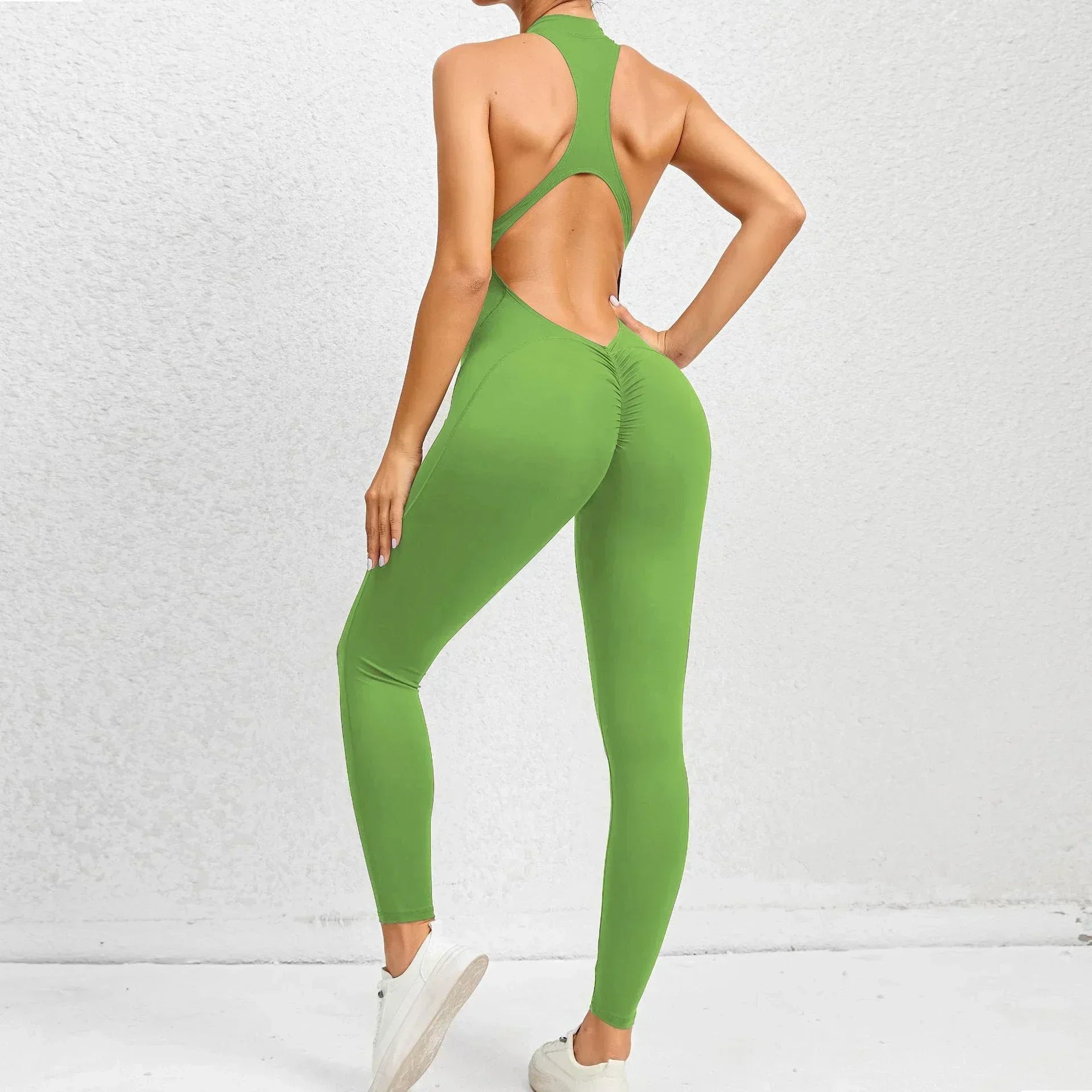 Seamless Zipper Yoga Jumpsuit – Breathable One-Piece Activewear for Women - Willen