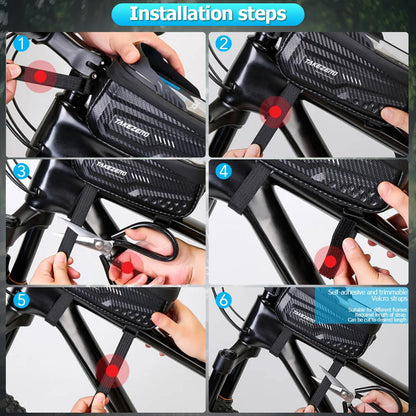 Waterproof Bike Top Tube Bag – Phone Holder & Storage Case - Willen