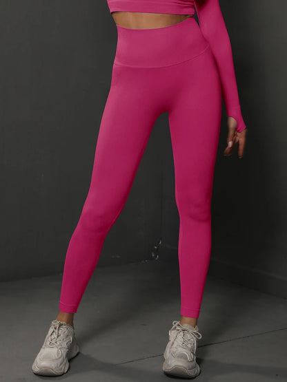 High-Waist Seamless Training Leggings – Nylon-Spandex, Ankle-Length - Willen
