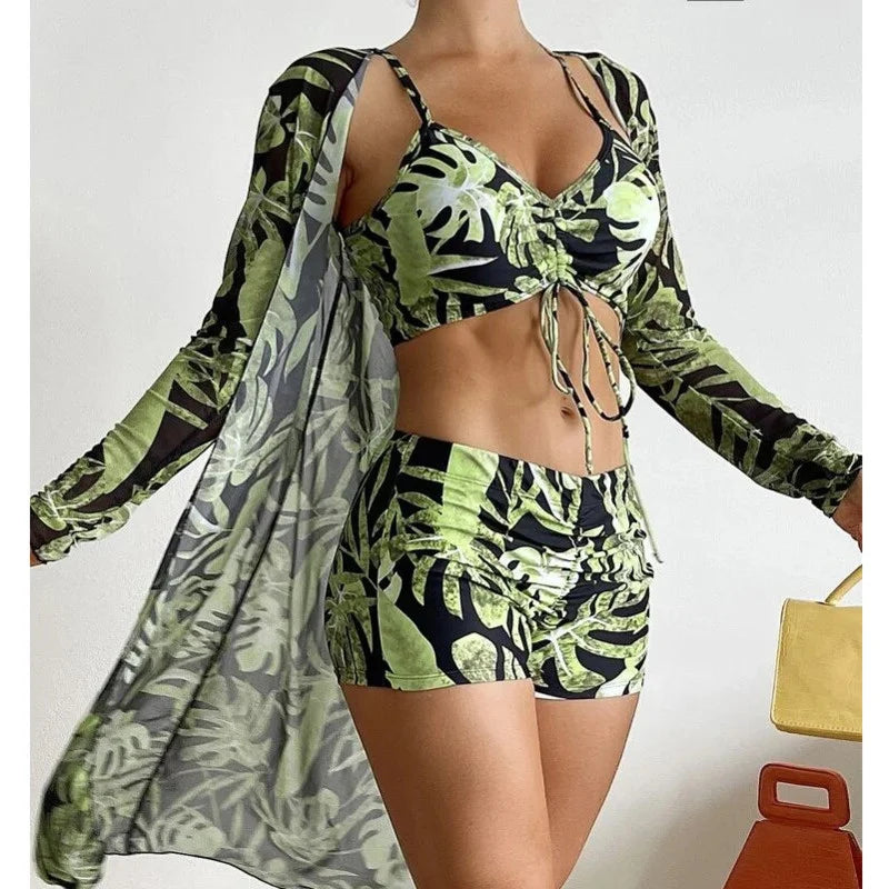SunFlair 3-in-1 Swim Set – Tankini Top, Boyshorts & Skirt Cover-Up - Willen