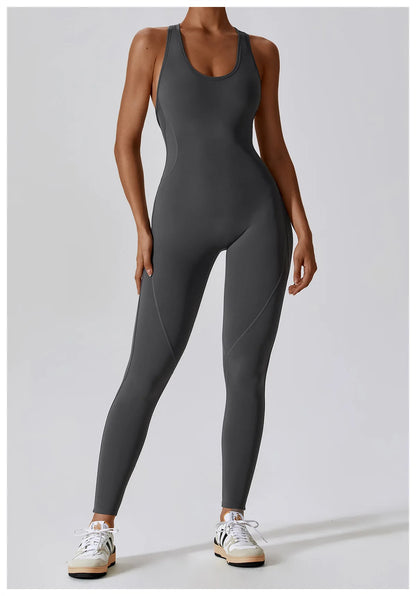 Seamless Workout Bodysuit – Sleeveless, Stretch Nylon-Spandex - Willen