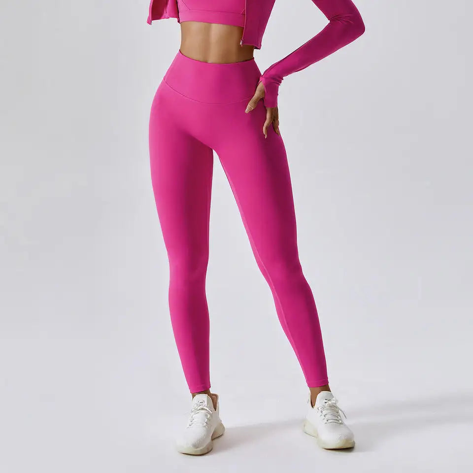 4-Piece Women's Yoga Set – Long Sleeve Sports Outfit with Leggings, Shorts, Bra & Top - Willen