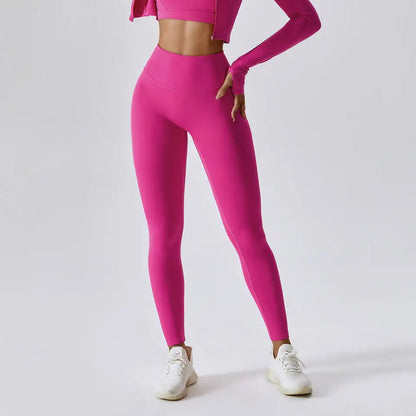 4-Piece Women's Yoga Set – Long Sleeve Sports Outfit with Leggings, Shorts, Bra & Top - Willen