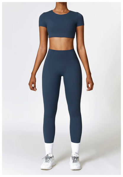 Seamless 2-Piece Yoga & Fitness Set – Nylon, Breathable - Willen