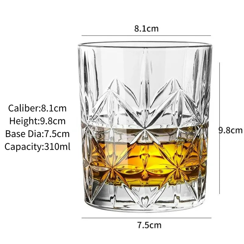 Classic Engraved Whiskey Tumbler – Clear Glass, 250ml - Willen