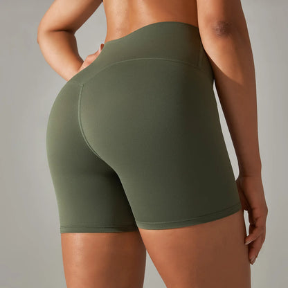 High-Waist Yoga Shorts – Seamless Nylon-Spandex Activewear for Women - Willen