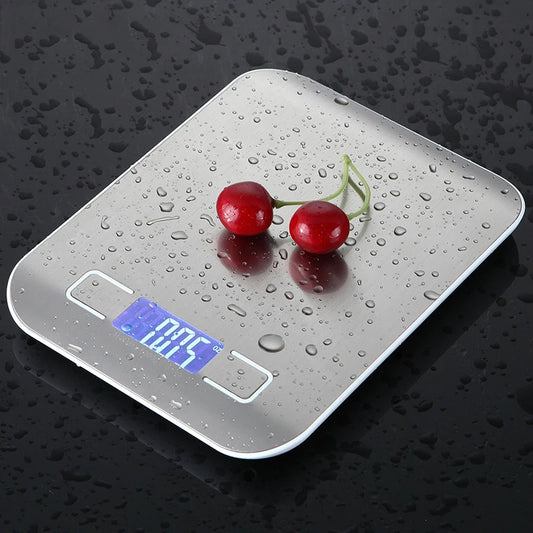 Digital Kitchen Scale – Stainless Steel, LCD Display, 5–10kg - Willen