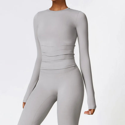 Thermal Long Sleeve Yoga Top – Quick-Dry Workout Shirt for Cold Weather - Willen