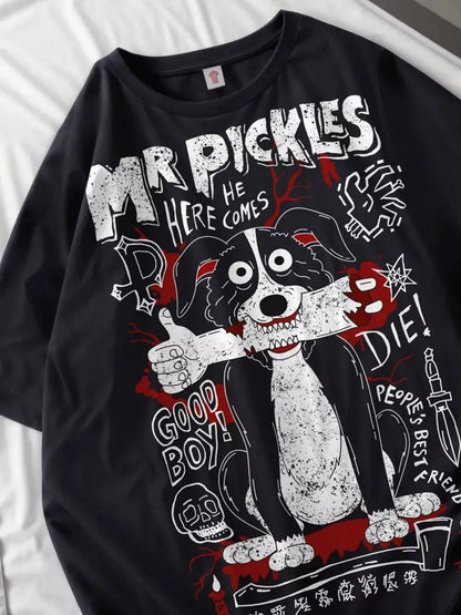 Urban Doberman Print Tee – Oversized Cotton T-Shirt - Willen