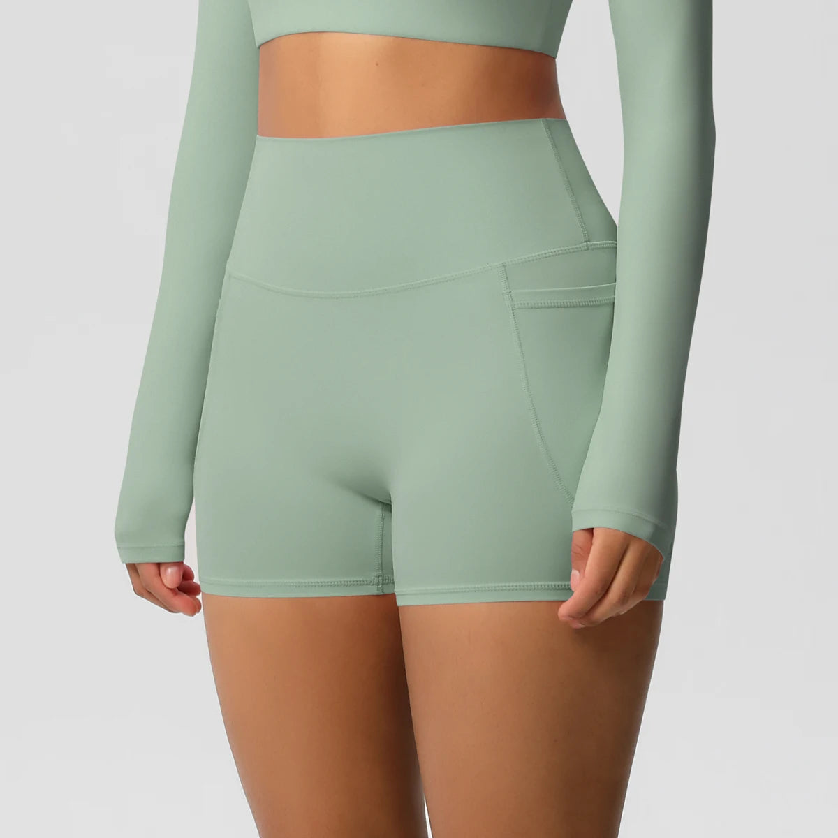 High-Waist Cycling & Gym Shorts – Quick-Dry Fabric with Pockets - Willen