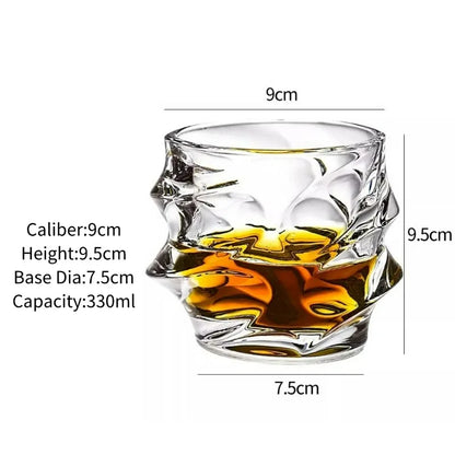 Classic Engraved Whiskey Tumbler – Clear Glass, 250ml - Willen