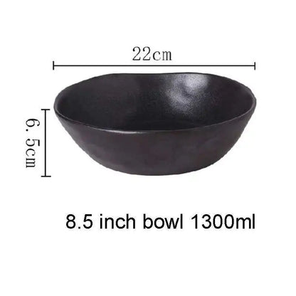 Nordic Glazed Ceramic Dish – Round Blue, Heat-Resistant - Willen